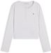 Tommy Hilfiger T-shirt Enfant Unisexe Manches Longues Coton 94% Élasthanne 6% Taille 80 Blanc Automne/Hiver 2026