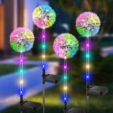 Tovbmup 4 Stuks Éclairage extérieur - Lampes solaires Löwenzahn - IP65 Étanche avec LED colorées