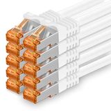 1aTTack.de 10 Gb/s LAN-patchkabel 10x 2m RJ45 netwerkkabel CAT7 - wit