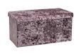 Zitzak A. Zitzak van fluweel, roze, 76 x 38 x 38 cm, 643404