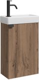 Badplaats Toiletmeubel Apollo 40 x 22 cm – Bruin Eiken – Fonteinmeubel met Wastafel