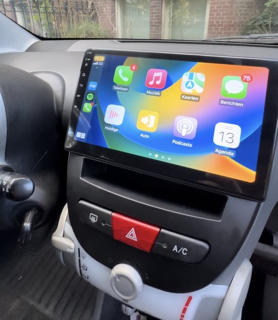 2024 Android 13.0 Radio Display voor Citroën C1 (2005-2014) - Met Apple CarPlay, Android Auto, DAB+ Navigatie & Radio!