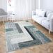 Shedir d'Decor Tapijt, grijs en lichtblauw, voor woonkamer, badkamer, slaapkamer, 60 x 120 cm