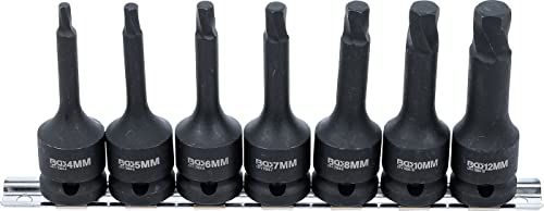 BGS 7004 Schroeven uitdraaiset - 12,5 mm (1/2") aandrijving - voor defecte binnenzeskant 4-12 mm - 7-dlg.