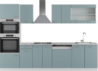 Vicco R-Line Complete keukeneenheid – 300 cm met hoge kast, zonder werkblad Blauw-grijs
