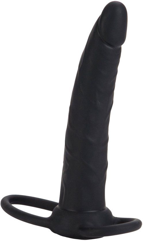 Silicone CalExotics Silicone Dual Penetrator - Strap On Zwart