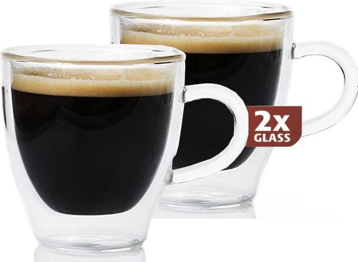 Maxxo Ristretto Glazen Dubbelwandig - 2 Stuks