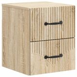 vidaXL Muurbevestigde Nachttafel Sonoma Eiken 34,5 x 33 x 40 cm