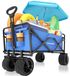Merkloos Bolderkar - Opvouwbaar - 200 liter - 160 kg - Off-road wielen - Verstelbare handgreep - Voor strand en camping