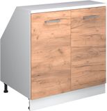 Vicco Rion Kast voor schuine wand – 80 x 81.6 cm met 2 deuren, kastromp 60 cm diepte Krachtige eik goud