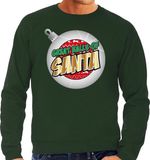Bellatio Decorations Shoppartners Bv Foute Kersttrui / sweater - Great balls of Santa groen voor heren - kerstkleding / kerst outfit M
