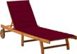 vidaXL Lit de jardin avec coussin acacia massif