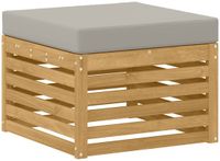 vidaXL - Voetenbank - Massief Acacia Hout - Wit