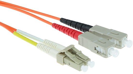 ACT RL8001 Glasvezel Kabel - LC naar SC - 1 m - Oranje