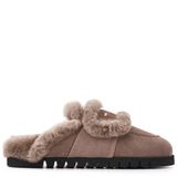 Nubikk Teddy Furry II suède clogs - taupe
