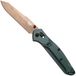 Benchmade Osborne 940FE-2601, Flat Dark Earth Battlewashed PVD CPM S90V, Taiga Green Aluminum zakmes