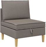 vidaXL Sofa Stof Taupe