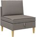 vidaXL Canapé Tissu Taupe