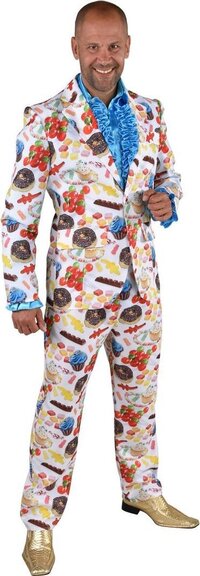 Magic by freddy Eten & Drinken Kostuum | Slecht Gebit Blije Tandarts Snoep | Man | Small | Carnaval kostuum | Verkleedkleding