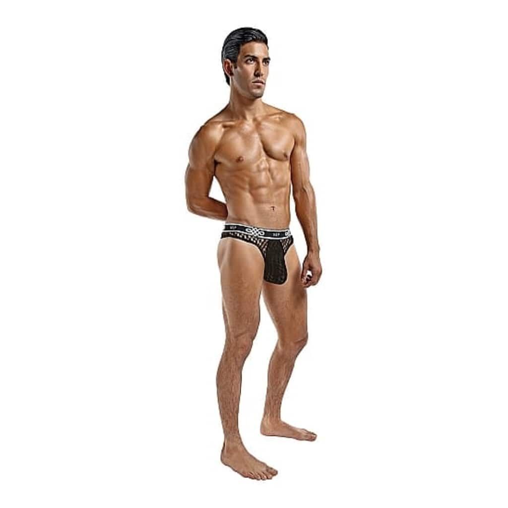 Male Power Zwarte lage string - Zwart
