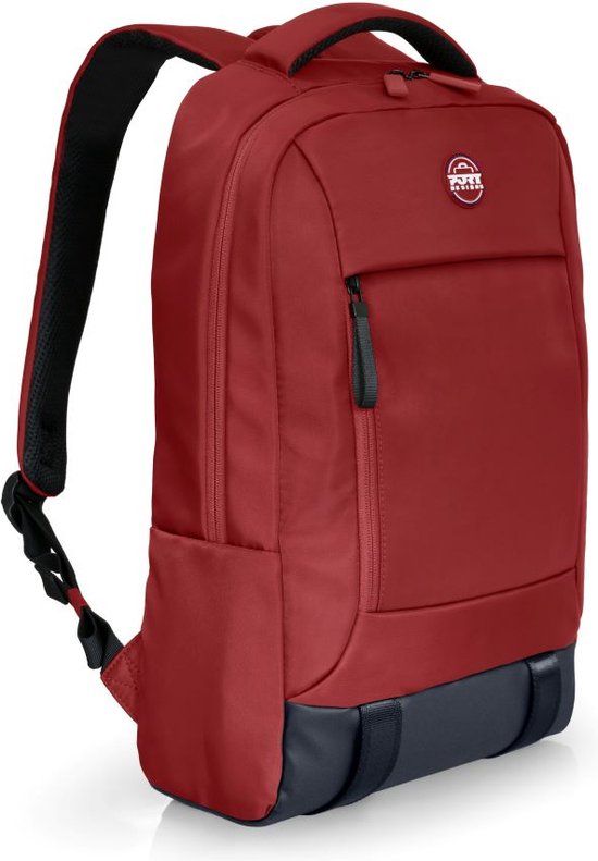 Port Designs Torino II - Laptop Rugzak - tot 16 inch - Polyester - Spat Waterdicht - 15L - Rood