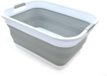 DigiRigi 41L opvouwbare plastic wasmand - opvouwbare pop-up opslagcontainer/organizer - draagbare waskuip - ruimtebesparende mand/mand (grijs)