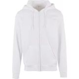 Build your Brand Heavy Zip Hoody BY012 - White - 4XL