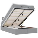 VidaXL Bed met matras 120x200 cm stof lichtgrijs