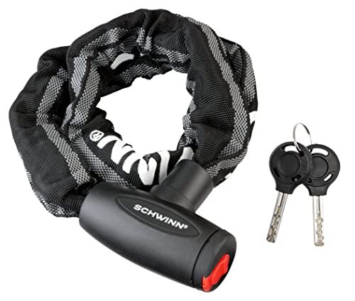 Schwinn High Security Reflective Chain Lock - Black - 3 Foot / 8 mm