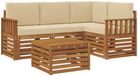 vidaXL Hoek loungeset 5-delig Natuurlijk en Beige Polyester
