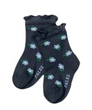FALKE Little Ditsy Flowers gedessineerd katoen sokken baby blauw - maat 80-92