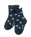 FALKE Little Ditsy Flowers gedessineerd katoen sokken baby blauw - maat 80-92