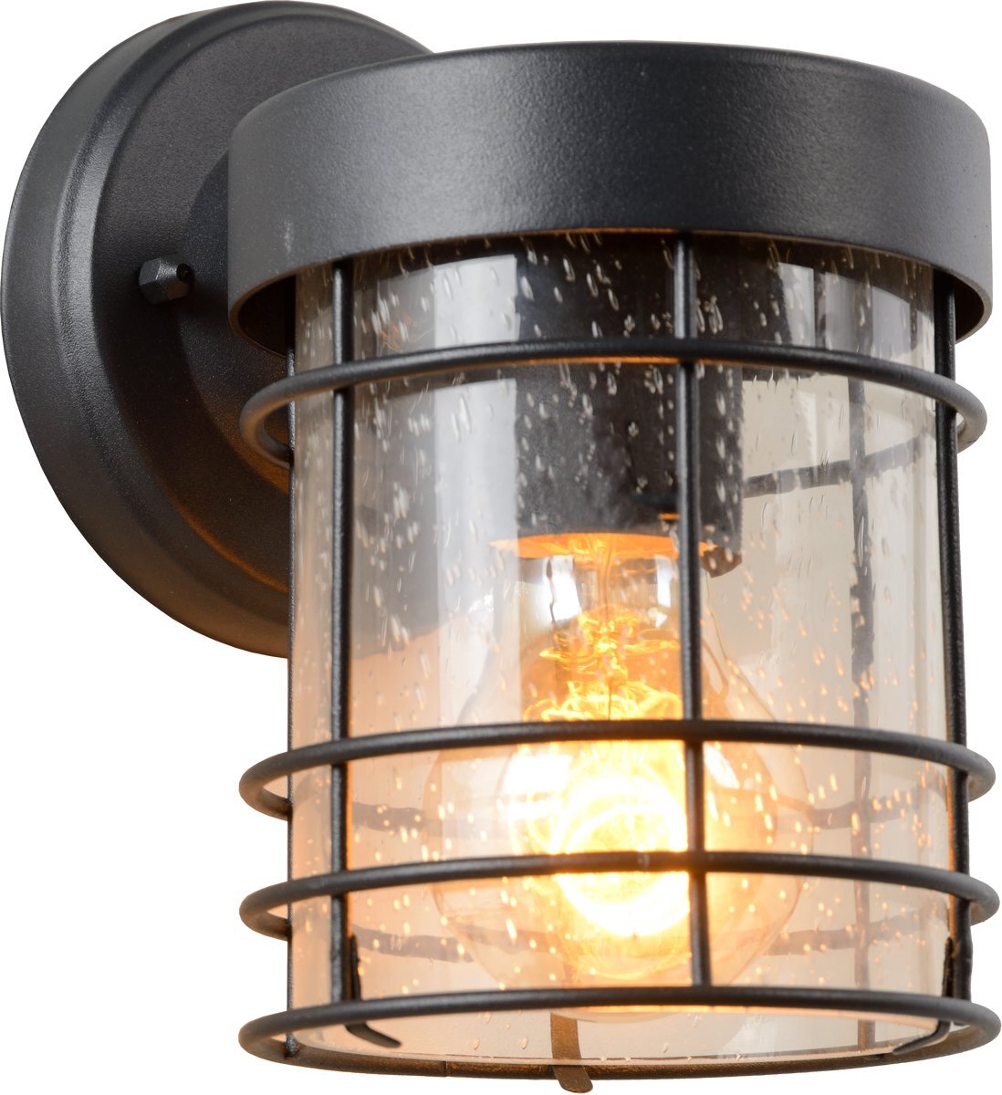 Lucide KEPPEL - Wandlamp Buiten - IP23 - Zwart