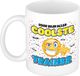 Bellatio Decorations mok voor trainer - grappig - keramiek - 300 ml - blauw