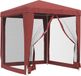 vidaXL Partytent met 4 mesh zijwanden 2x2 m HDPE rood