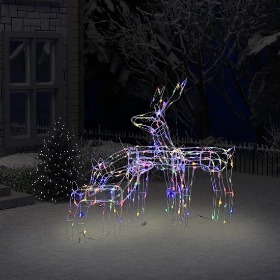 vidaXL 3-delige Kerstverlichting rendieren 229 LED's