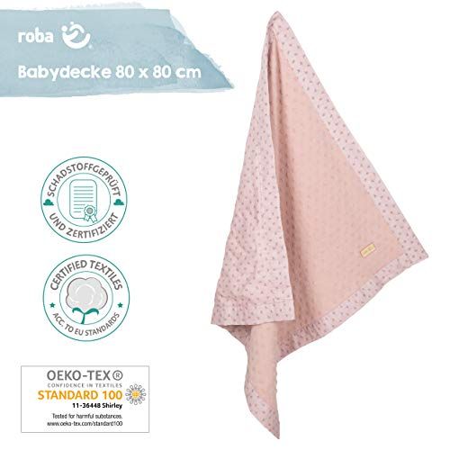Roba Organic babydeken Lil Planet roze 80 x 80 cm