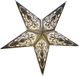 Merkloos / Sans marque Hadicke Gmbh & Co. Kg Decoratie kerstster - wit/zilver - 60 cm - papier - 5 punten - hangend - kerststerren