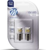 BOMBILLAS M-Tech LED - BA15s 12V - Basis 21x Leddiode - Wit - Set