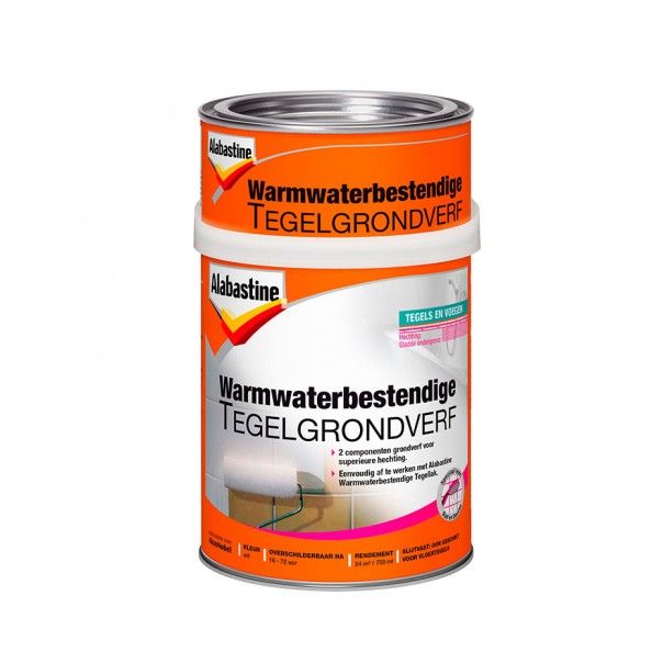 Alabastine Warmwaterbestendige Tegelgrondverf - Wit - 0.75 l