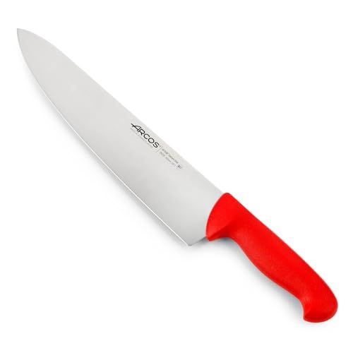 Arcos Series 2900 - Chef Mes - Blade Nitrum RVS 12" - Handvat Polypropyleen Rode Kleur