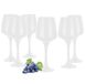 Glasmark Krosno Set van 6 wijnglazen, 360ml, witte wijnglazen, rode wijnglazen, wijnkelk, origineel design, vaatwasmachinebestendig, unieke vorm en stijl, perfect voor thuis, restaurants