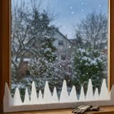 Inge-glas Inge Christmas Sneeuwrand - 2x - wit - polyester - 100 x 16 cm - ijspegel versiering - Winterdecoratie