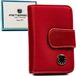 Peterson Portefeuille femme, protection RFID, rouge, cuir