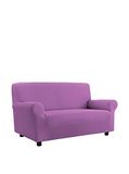 Più bello Bielastische bankovertrekken, paars, polyester, 2 plaatsen