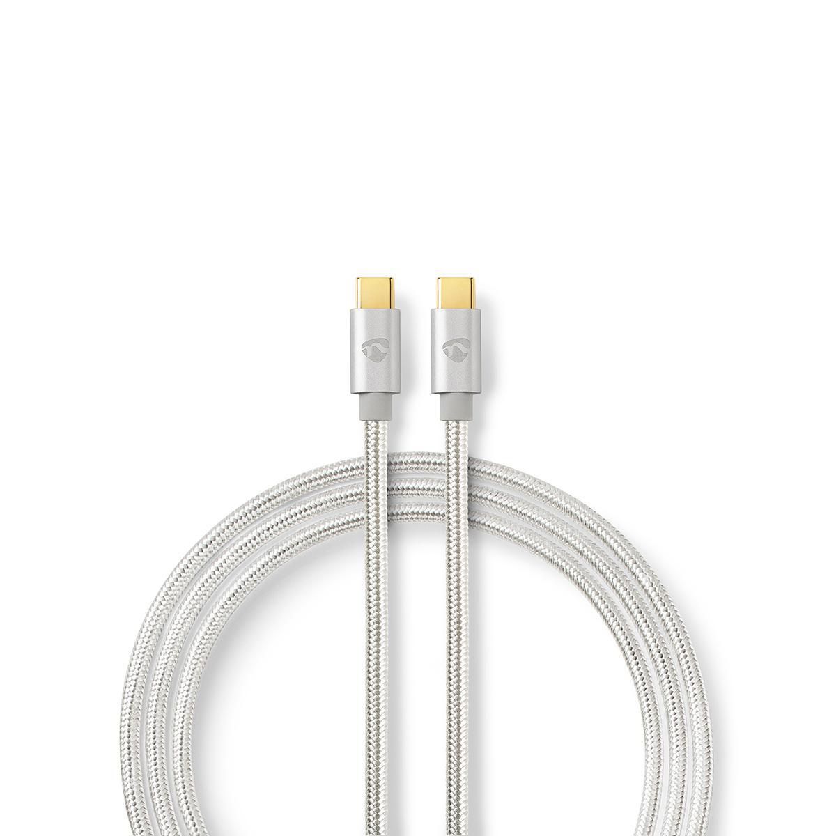 Nedis CCTB64700AL20 USB-kabel 2m Aluminium