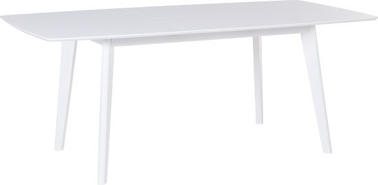Beliani Eetkamertafel wit - keukentafel - eettafel - uittrekbaar - 150/195 cm - SANFORD