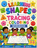 Learning Shapes & Tracing Coloring Workbook for Kids Ages 3-5 | Preschool 2D and 3D Shape Drawing Activity Book