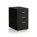 Merkloos Ladeblok bureau - 45,5 x 28 x 41 cm - op wielen - metaal - zwart