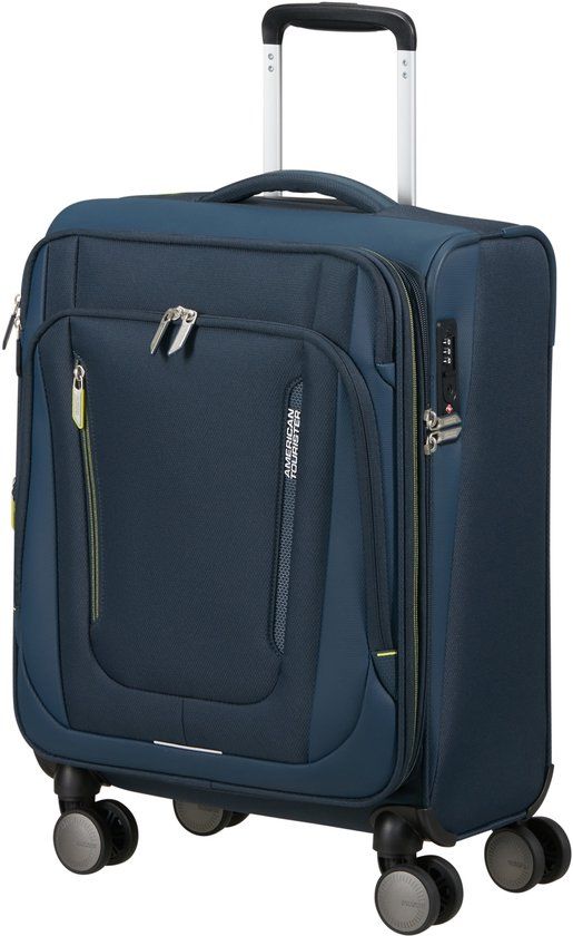 American Tourister Koffer - Wanderlite handbagage 4 wielen (spinner) 55x40x23cm uitbreidbaar- Tsa slot - Dark navy - 49 l